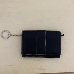 Y2K COACH Small Leather Snap Closure Wallet Black